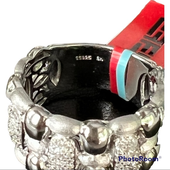 New NWT Effy SS925 sterling silver diamond band ring women’s 11 3/8 ct tw - Picture 5 of 5